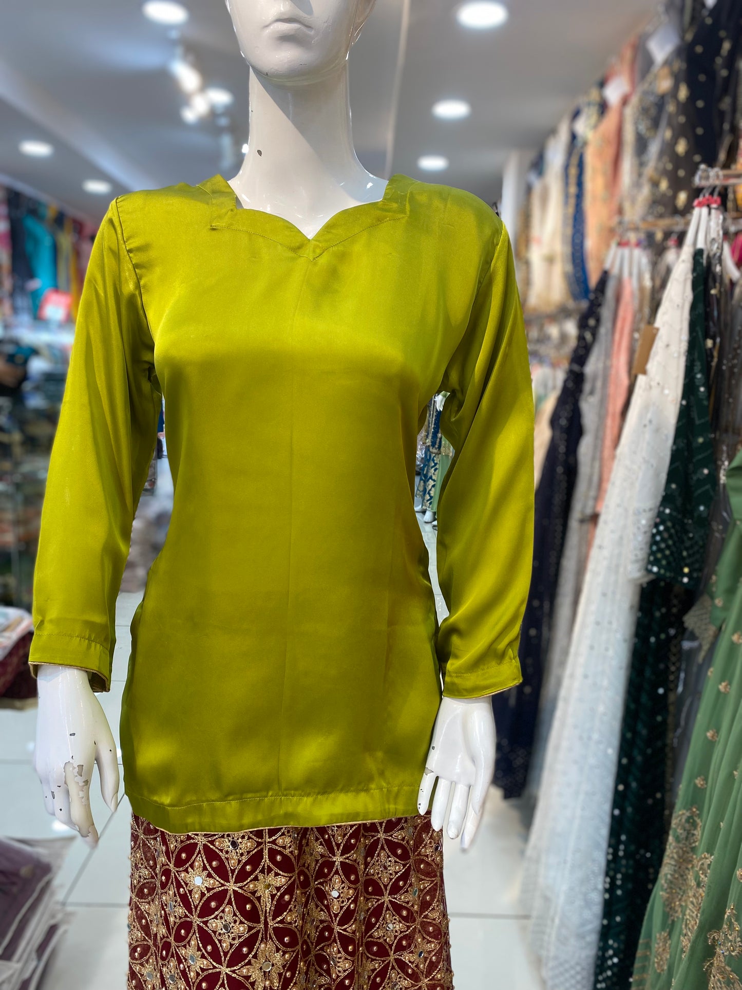 Plain Silk Kurtis in Various Colors - ELMWPS001