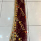 Multi Color Pomp Pomp Mehndi Net Dupatta - ELMWDP002