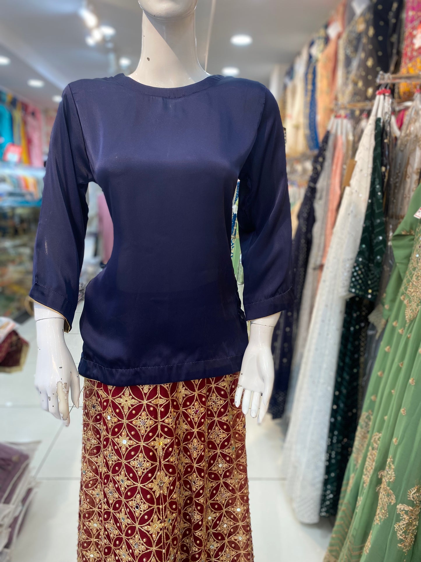 Plain Silk Kurtis in Various Colors - ELMWPS001