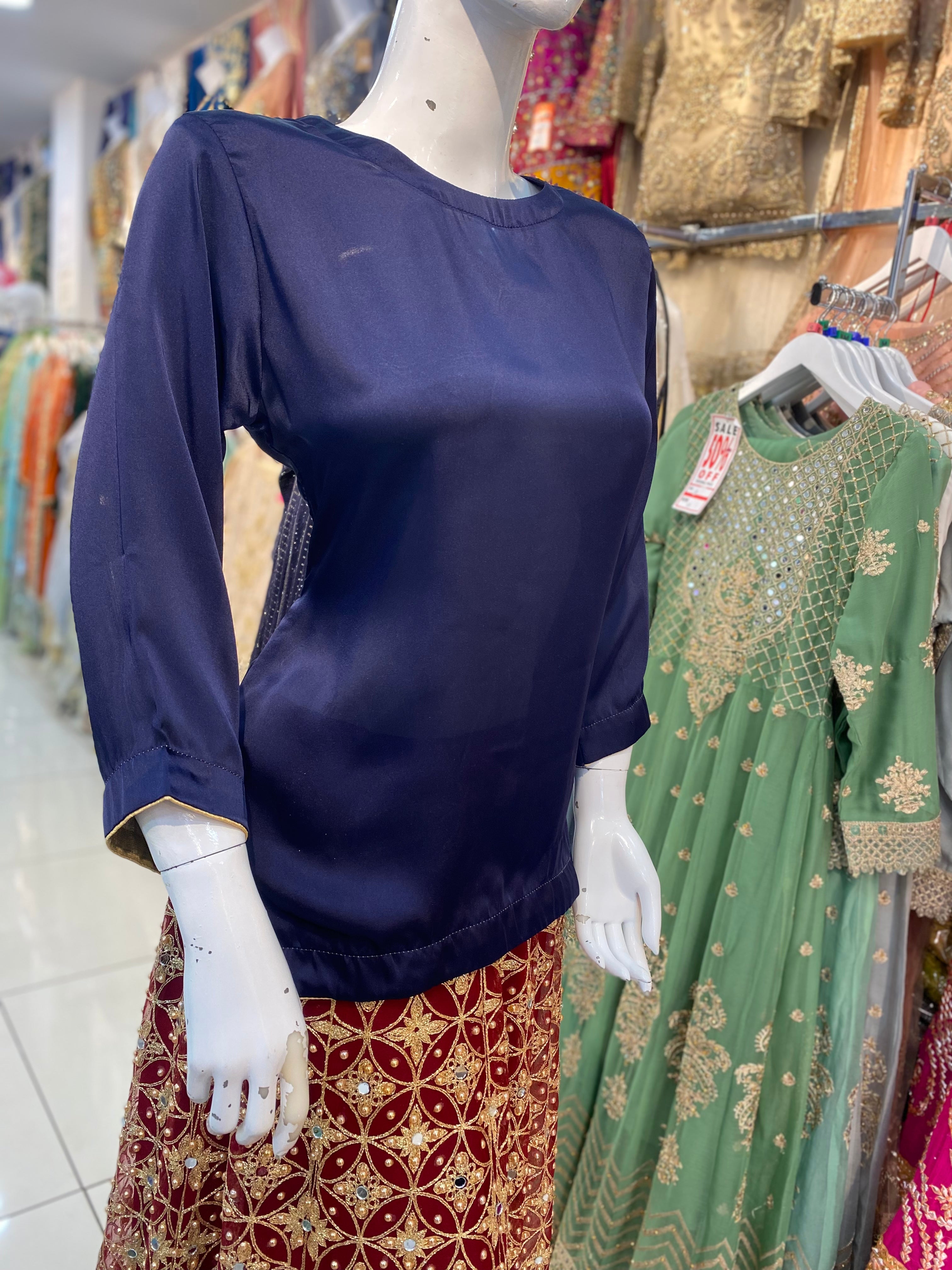 Plain silk kurtis deals