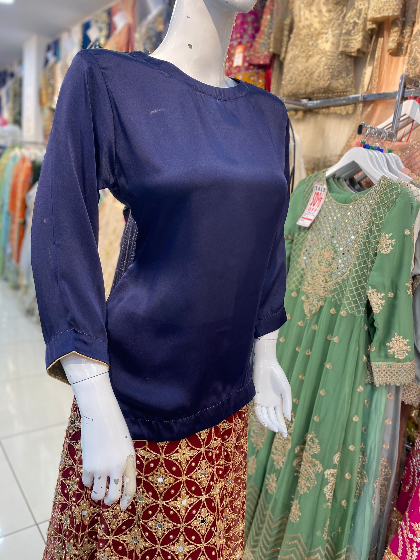 Plain Silk Kurtis in Various Colors - ELMWPS001