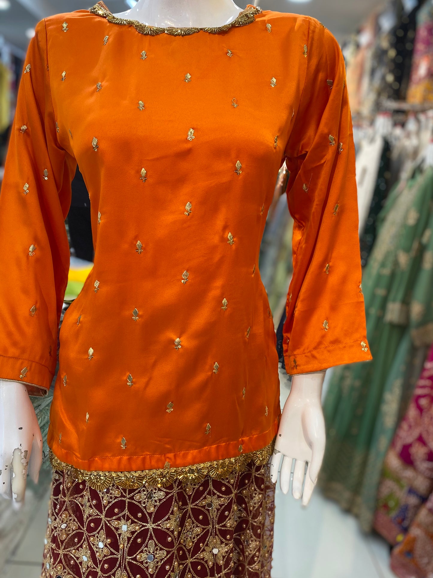 Silk Embroidered Kurtis in Various Colors - ELMWSE001