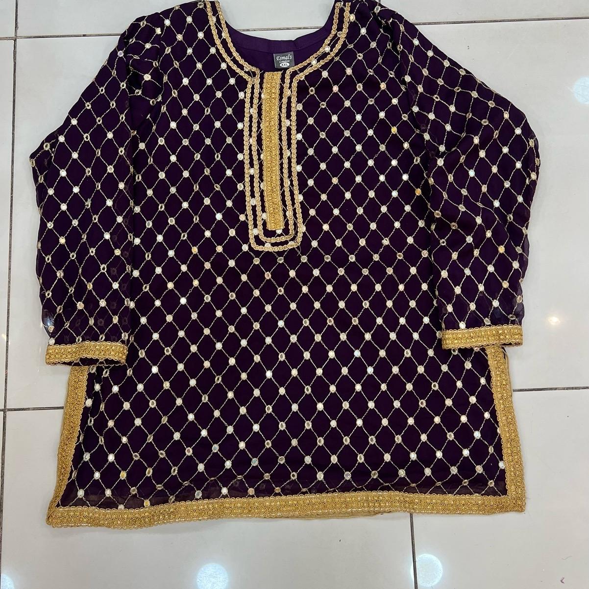 Purple Mehndi kurti