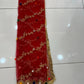 Multi Color Pomp Pomp Mehndi Net Dupatta - ELMWDP002