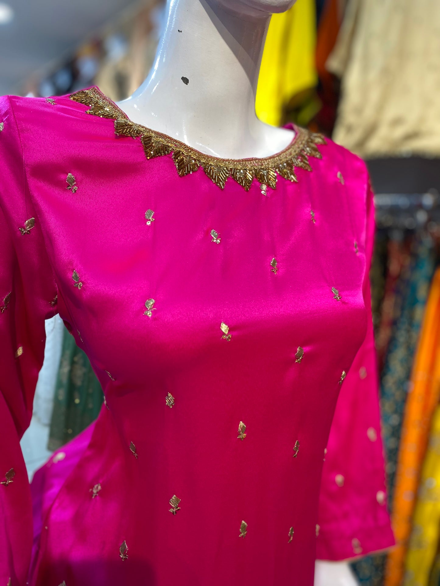 Silk Embroidered Kurtis in Various Colors - ELMWSE001