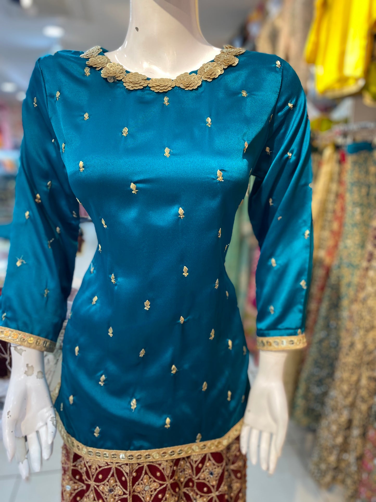 Silk Embroidered Kurtis in Various Colors - ELMWSE001