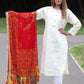 Light Mirror Work Mehndi Scarf