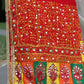 Light Mirror Work Mehndi Scarf