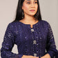 Blue Maxi Dress Formal Wear - ELRR045