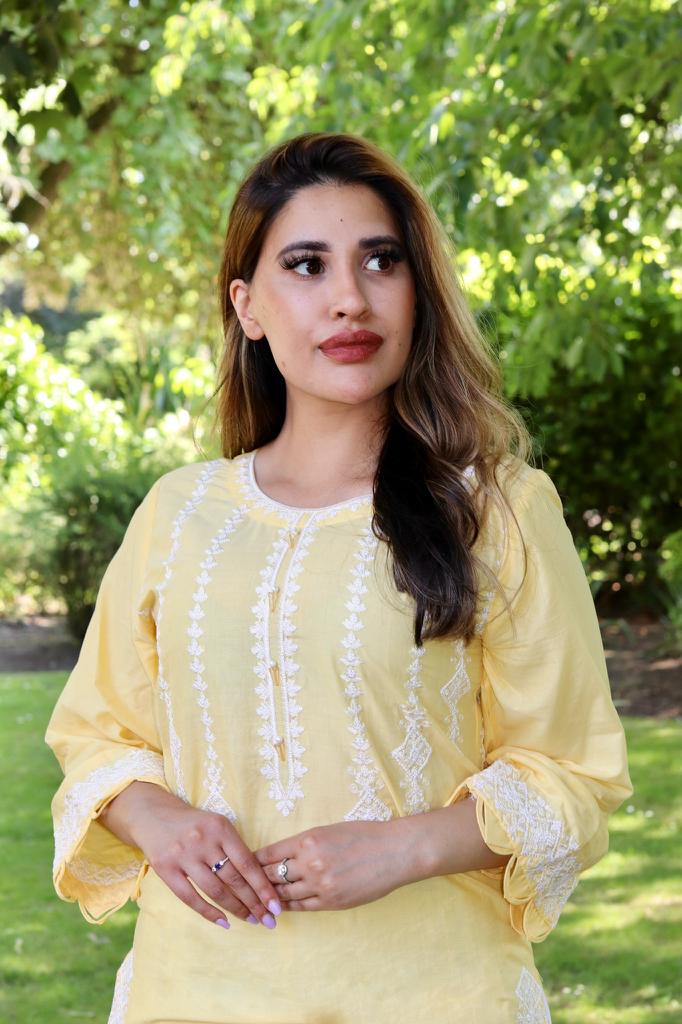 Light Yellow Kurta - 1 PC - ELRR088