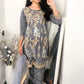 Grey Bead Work and stone Work Formal Outfit - ELRR112