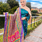 Multi Colour Mehndi Shawl (only)