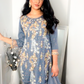 Grey Bead Work and stone Work Formal Outfit - ELRR112