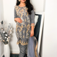 Grey Bead Work and stone Work Formal Outfit - ELRR112