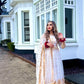 White and Golden Long Maxi Dress - ELRR030