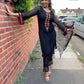 Khuda Baksh Black Chiffon 3 Piece Outfit - ELKB002